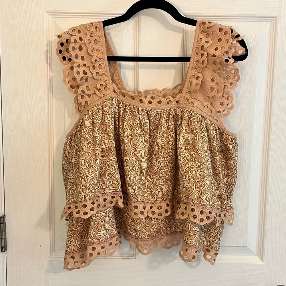 Chic Boho Lace Trim Top